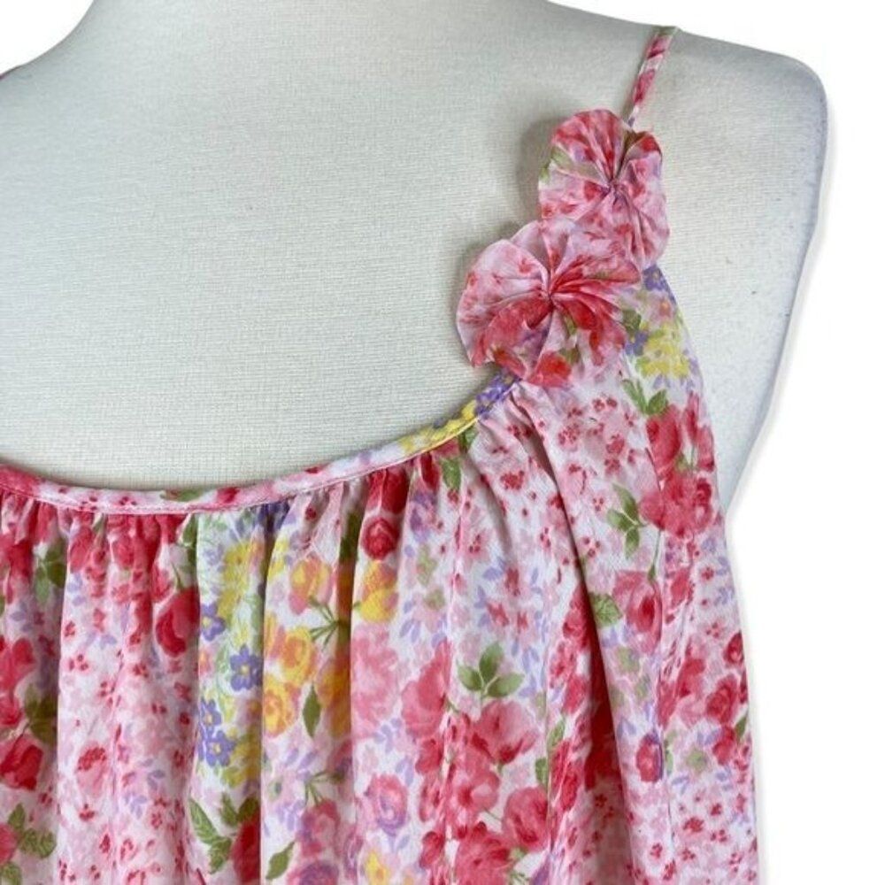 Oscar De La Renta Floral Camisole Sleep Top Size Large - Picture 5 of 6